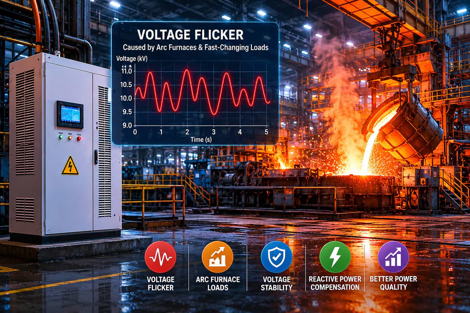 Voltage Flicker in Steel Plants