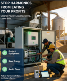 The Hidden Electricity Killer in Agriculture: How Active Harmonic Filters Save Real Money on Your Farm