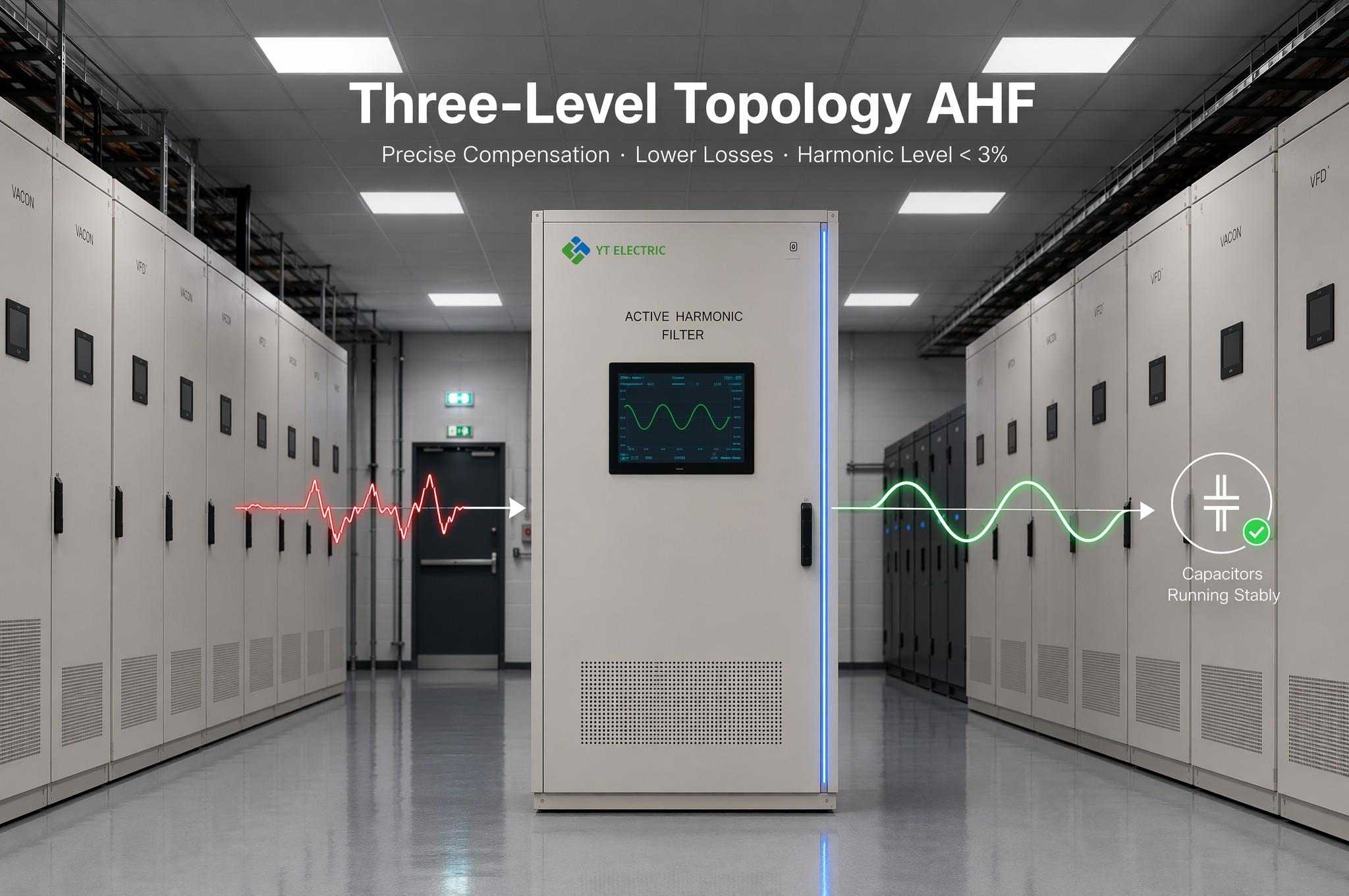 Three-Level AHF Stops Capacitor Failures in VFD Plants
