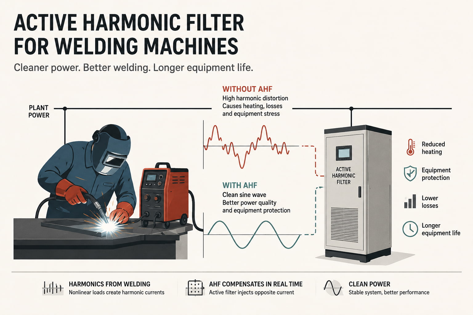 Active Harmonic Filter for Welding Machines
